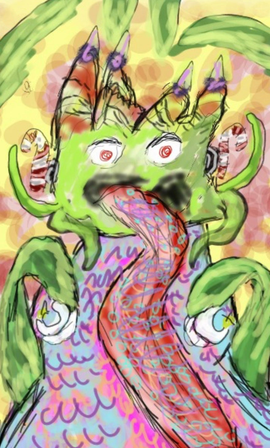 Candy Cane Monster