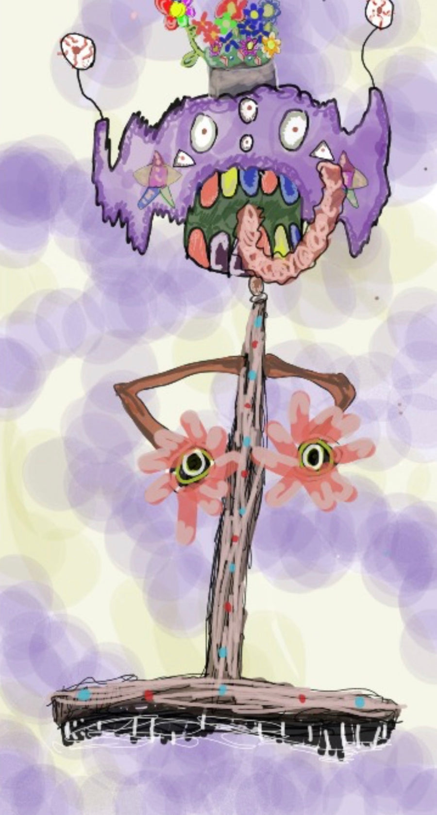 Monster with a Broom Stick Body