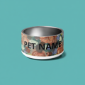 Floral Pet Bowl - Teal BG