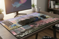 Pittsburgh Desk Mat 16x32 with Dimensions