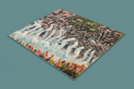 Rug on Teal